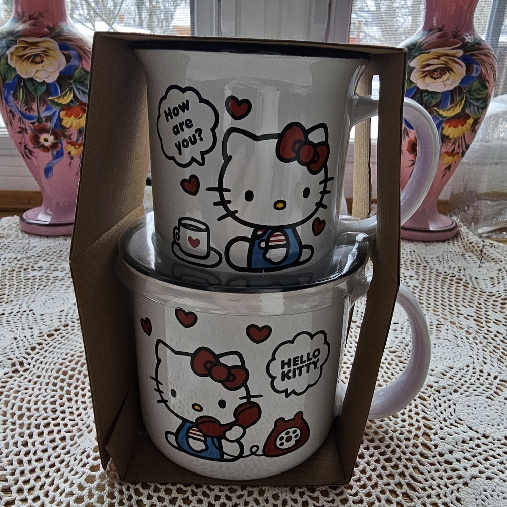 Sanrio Hello Kitty Big & Little 2 Pc Mug Set 2023